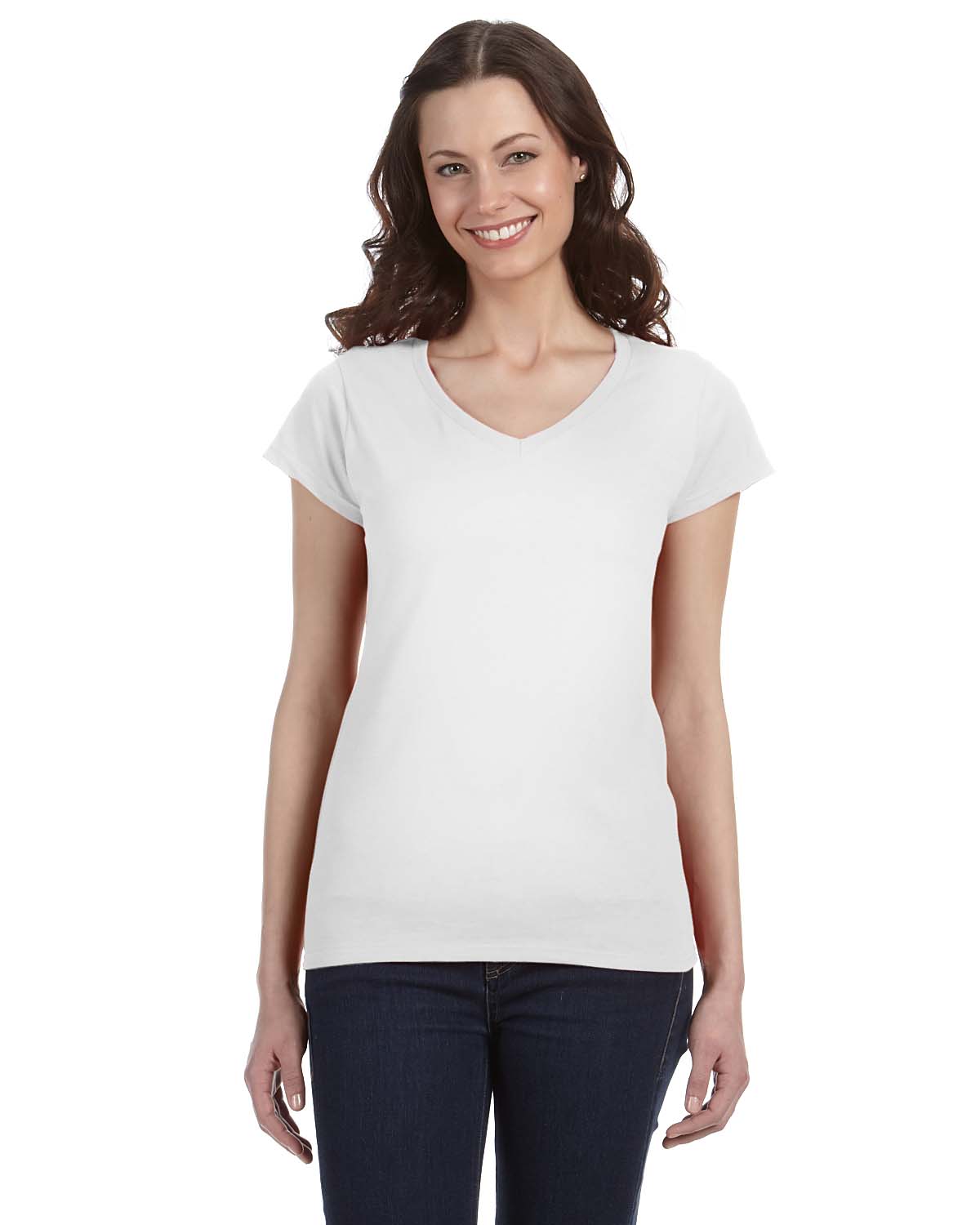 Ladies’ SoftStyle 4.5 oz. Fitted V-Neck T-Shirt